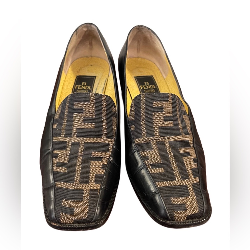 Fendi Zucca Logo Leather Loafers | Size 36.5 or 23.5 cm - Picture 7 of 16